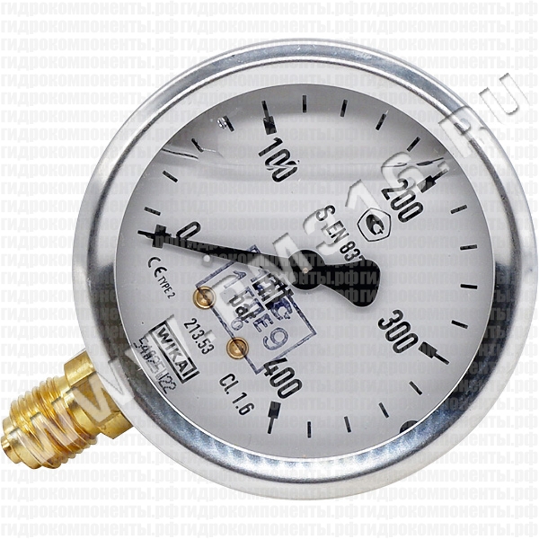 WIKA 213.53.063 МАНОМЕТР ГИДРАВЛИЧЕСКИЙ С ПЕРВИЧНОЙ ПОВЕРКОЙ 63 ММ, 0 ...