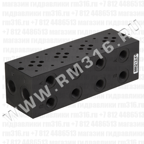 MM213/4YW20 ПЛИТА (СТАЛЬ) ПОД 4 МЕСТА (ГИДРОРАСПРЕДЕЛИТЕЛЯ) CETOP 3 NG6 ...