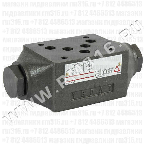 KR-012 (ATOS, Италия) Гидрозамок модульного типа, двухлинейный (действует на каналы A и B), Ду = 10 мм (СЕТОР 05), 120 л/мин