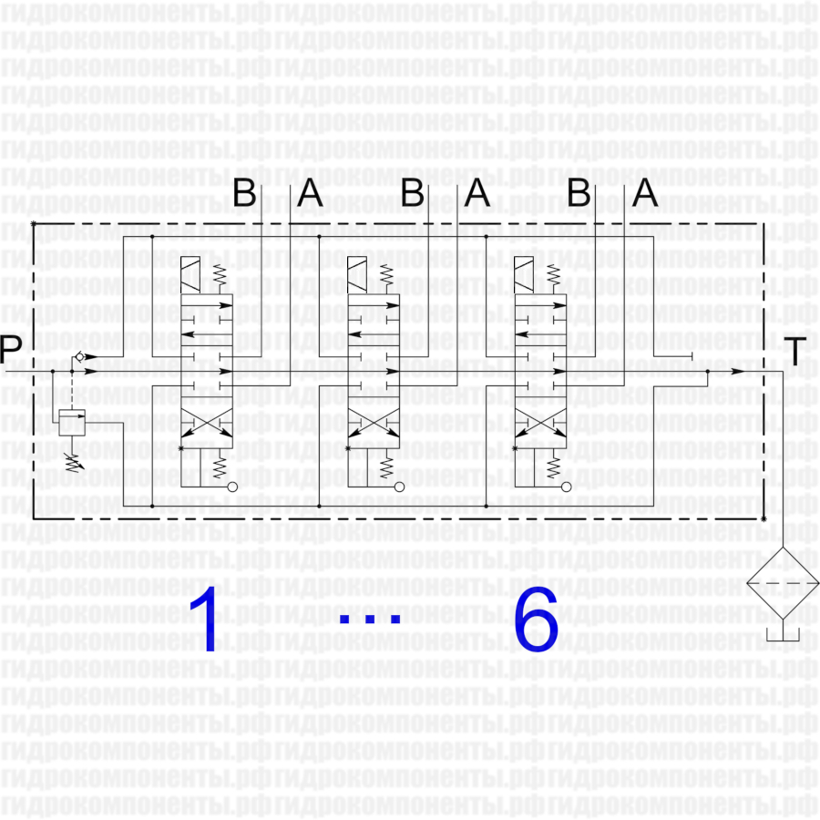 Q45/6 F1SR(250)-6X103/A1/D41-F3D-24V.DC, код 045060103086001 (Galtech, Италия) Гидрораспределитель Q45/6 F1SR(250)-6X103/A1/D41-F3D-24V.DC Гидрораспределитель