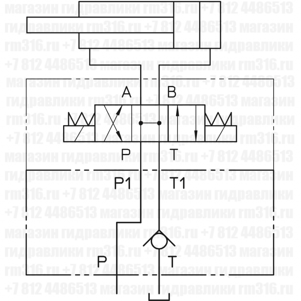 SKR-016 (ATOS, Италия) Обратный клапан модульного типа, однолинейный (действует на канал T), Ду = 10 мм (СЕТОР 05), 120 л/мин