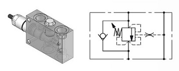 A060626.01.00 HBS гидроклапан тормозной для гидроцилиндра