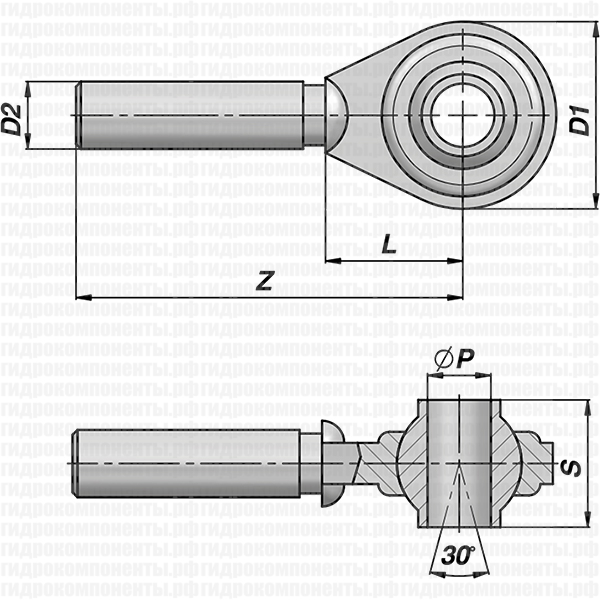 CSTGG ПРОУШИНА С ЦИЛИНДРИЧЕСКИМ ПАЛЬЦЕМ ДЛЯ ГИДРОЦИЛИНДРА CONTARINI