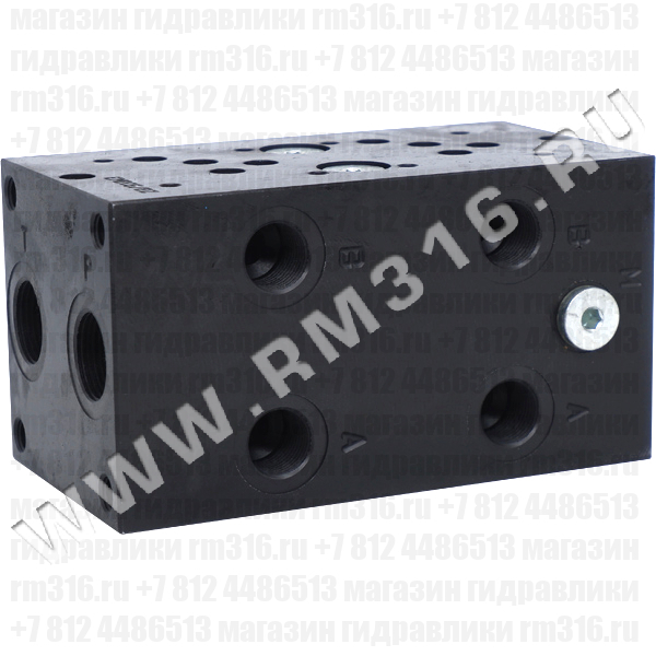 EM205/2X3F Плита CETOP 5 NG10, Ду=10 мм, с предохранительным клапаном под 2 гидрораспределителя