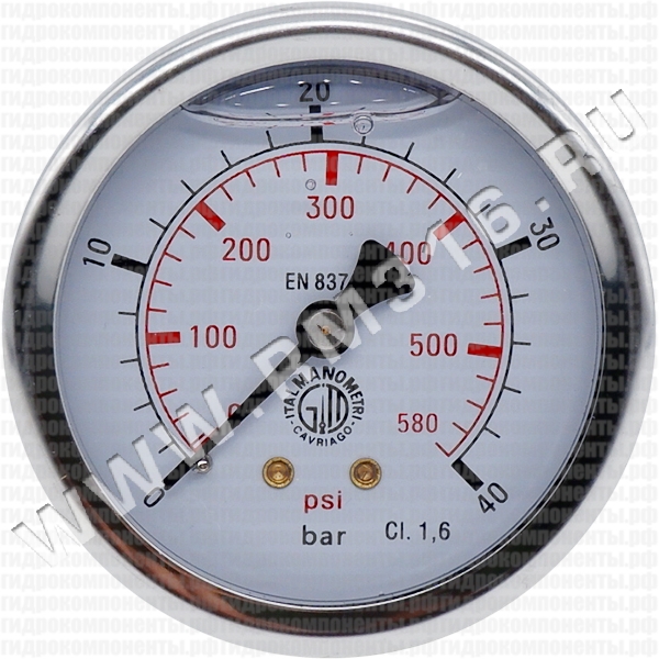 MGR-40-BAR/PSI-T (M638PBL040) Манометр виброустойчивый, осевое присоединение