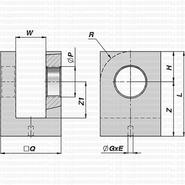 CFS ВИЛКА ПОД ПРИВАРКУ ДЛЯ ГИДРОЦИЛИНДРА