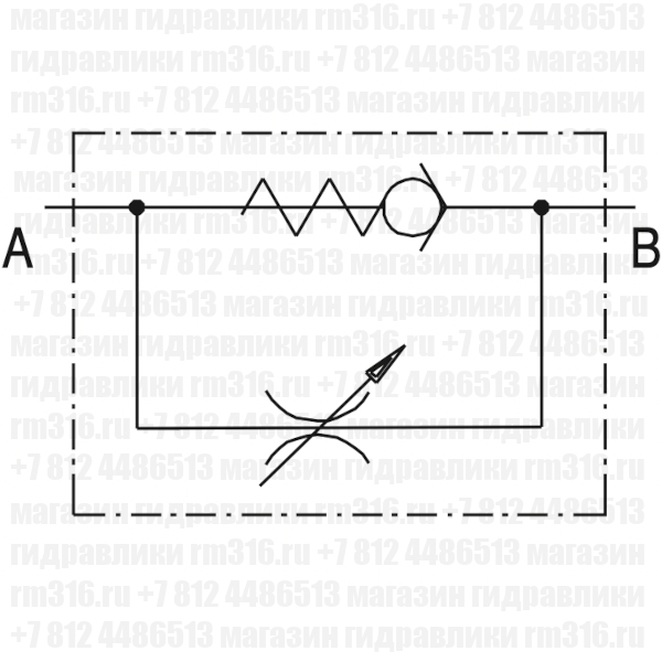 FRU90 Дроссель с обратным клапаном