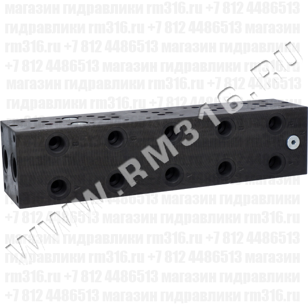 EM205/5X3F Плита CETOP 5 NG10, Ду=10 мм, с предохранительным клапаном под 5 гидрораспределителей