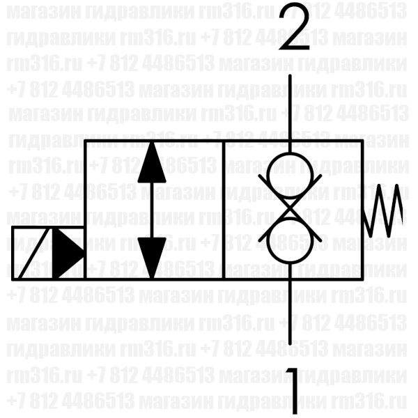 Гидравлический клапан (гидроклапан) без дублирующего ручного управления ED082B-CNN (старое обозначение EDC9)