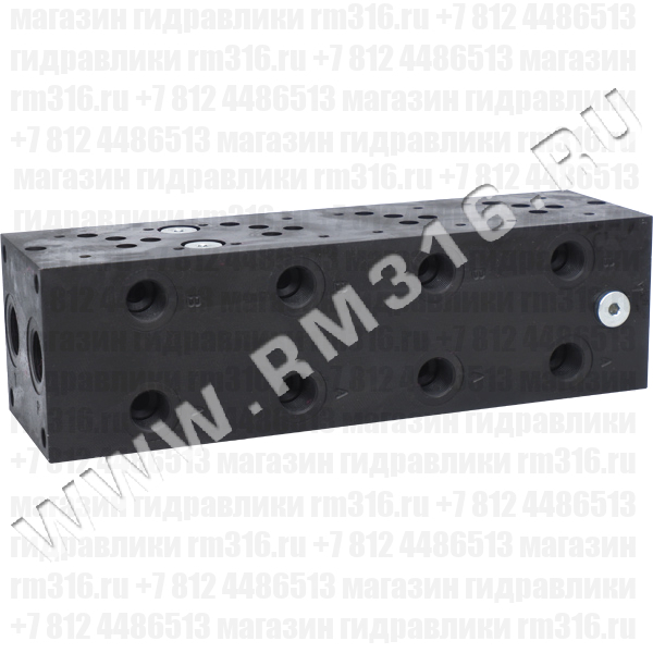 EM205/4X3F Плита CETOP 5 NG10, Ду=10 мм, с предохранительным клапаном под 4 гидрораспределителя