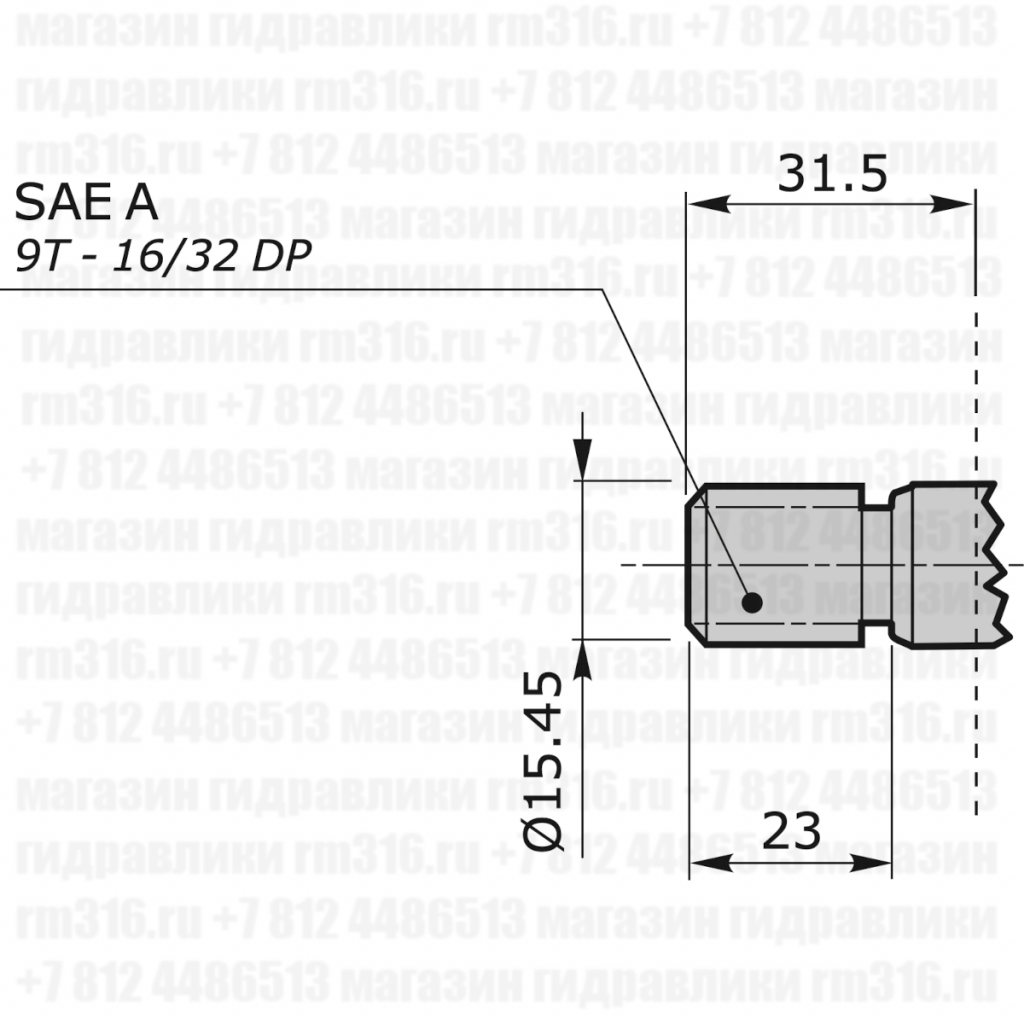 SAE A вал насоса