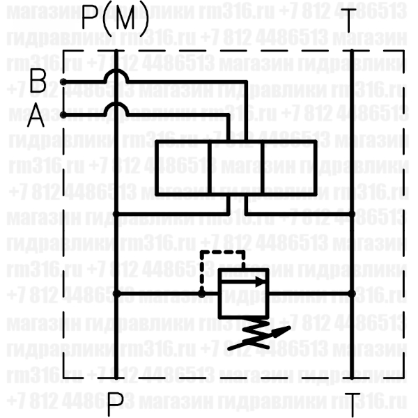 EAM233/1X2F Плита CETOP 3 NG6, Ду=6 мм, с предохранительным клапаном под 1 гидрораспределитель EAM233 Eurofluid