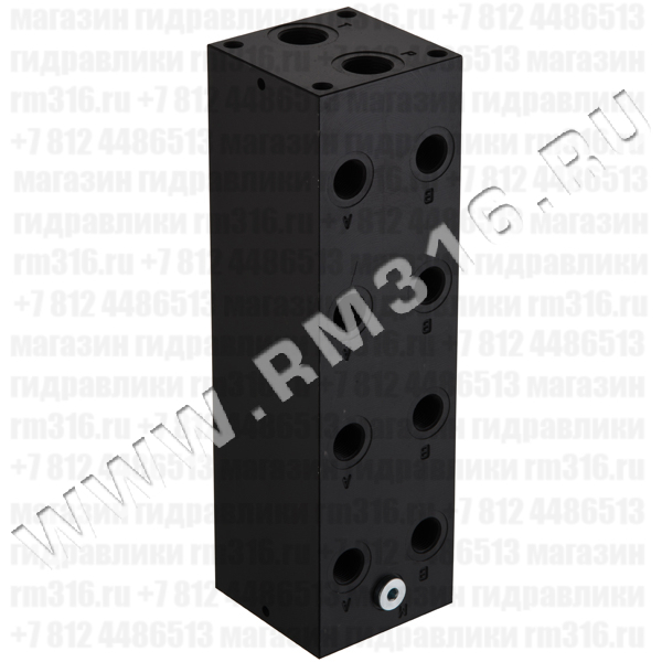 EM205/4Y Плита (сталь) под 4 места (гидрораспределителя) по стандарту CETOP 05 (Ду=10 мм)