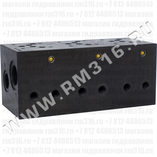 EM235/3YM Плита CETOP 5 NG10, Ду=10 мм под 3 гидрораспределителя