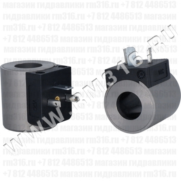 MC-18-C-12H DC Электромагнитная катушка для гидравлического клапана (гидроклапана) картриджного (ввертного) исполнения, 12 В (DC), электрическое подключение DIN 43650 (MERIC, Китай)