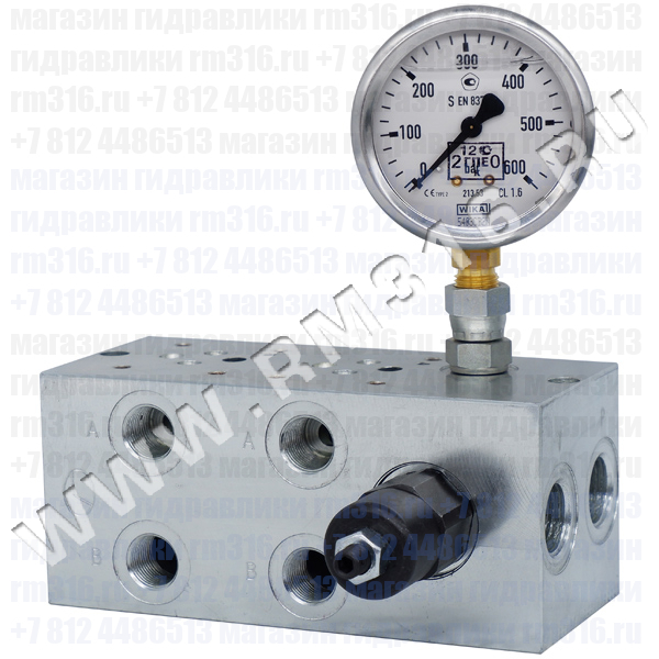 Плита CETOP 3 (сталь) с предохранительным клапаном под 2 места