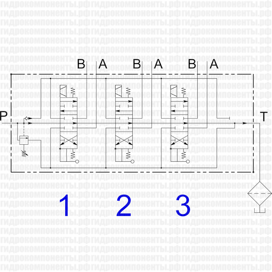 Q45/3 F1SR(250)-3X103/A1/D41-F3D-24V.DC, код 045030103113001 (Galtech, Италия) Гидрораспределитель моноблочный с электроуправлением 24 В Q45/3 Гидрораспределитель моноблочный с электроуправлением