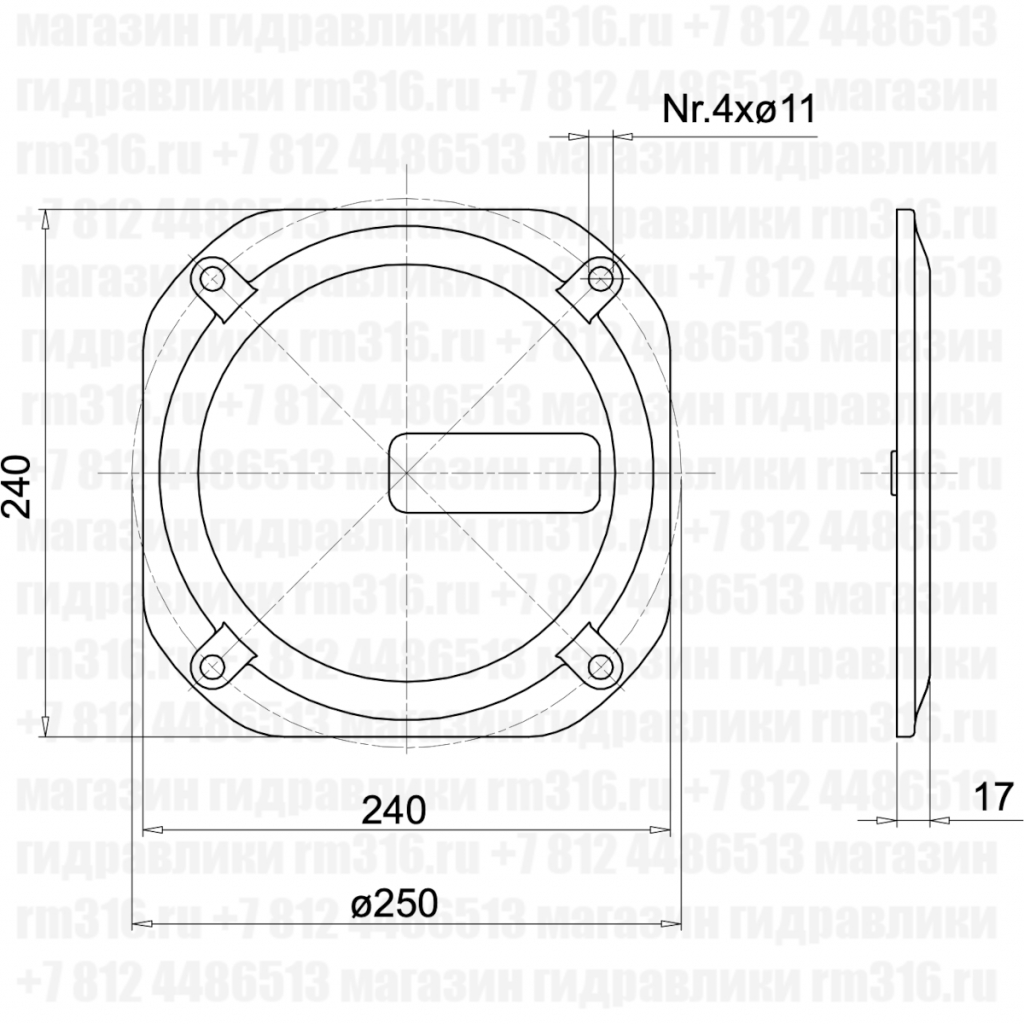 OB275P01GN Инспекционный (сервисный) люк для маслобака в комплекте с уплотнительной вставкой