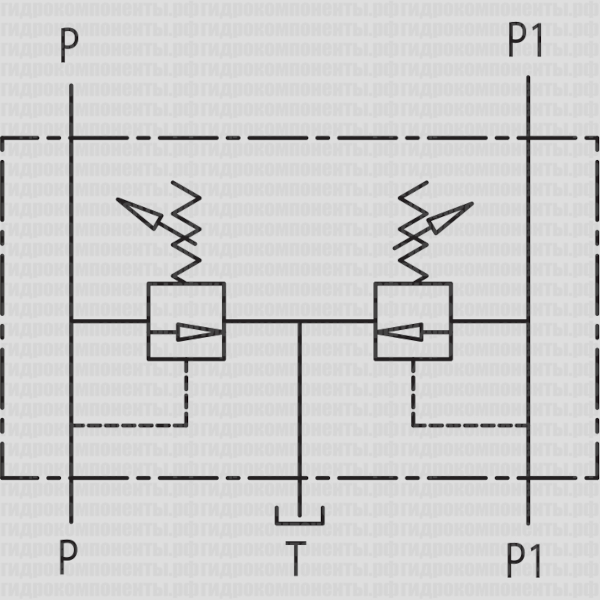 VMPD 3/8, VMPD 1/2 схема гидравлического клапана (гидроклапана)