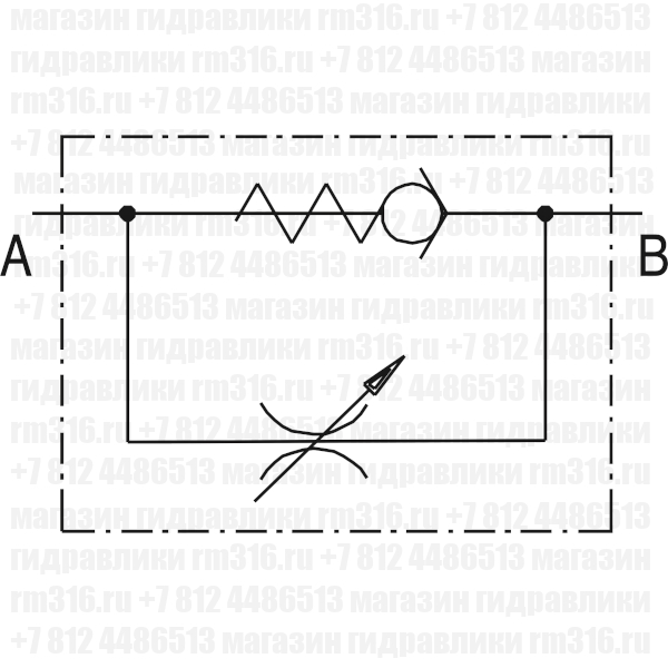 VRF04C Дроссель односторонний гидравлический (гидродроссель) с обратным клапаном