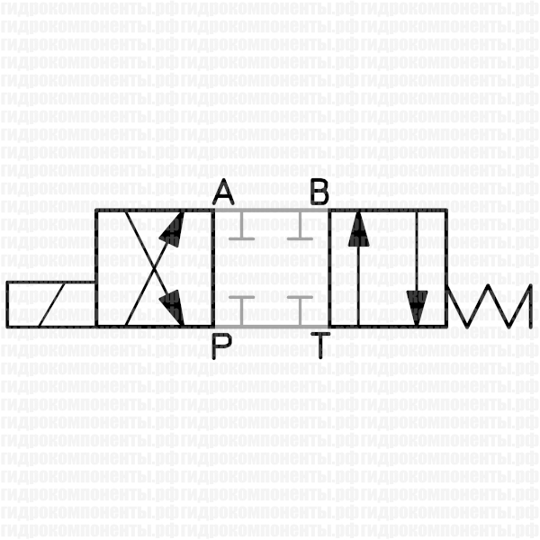 DHI-0631/2-X24DC (ATOS, Италия) Гидрораспределитель двухпозиционный четырехлинейный модульного типа, Ду = 6 мм (СЕТОР 03) с электроуправлением 24 В (DC), в комплекте с катушкой DHI-0631/2-X24DC ATOS