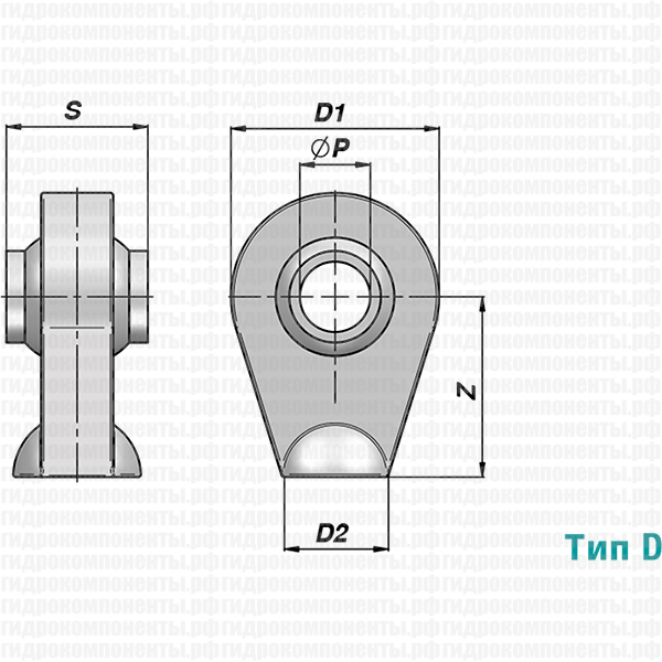 CSR ТИП D ПРОУШИНА ПРИВАРНАЯ ДЛЯ ГИДРОЦИЛИНДРОВ, ПРИМЕНЯЕМЫХ В СЕЛЬХОЗТЕХНИКЕ ДЛЯ ГИДРОЦИЛИНДРОВ CONTARINI