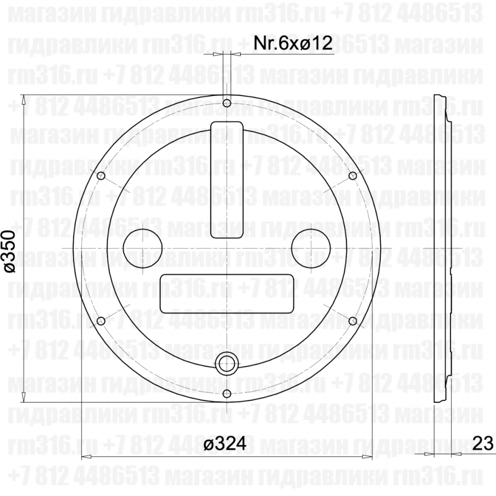 OB356P01GN Инспекционный (сервисный) люк для маслобака в комплекте с уплотнительной вставкой