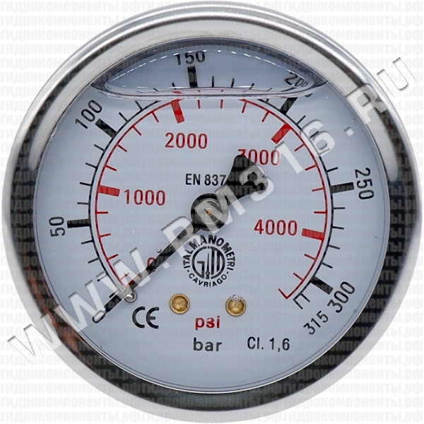 MGR-315-BAR/PSI-T (M638PBL315) Манометр виброустойчивый, осевое присоединение