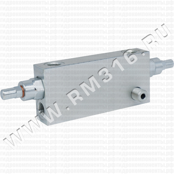 V0432/FLV VBCD 1/2" DE/A FLV Двухсторонний тормозной (уравновешивающий) клапан (сталь), 1/2" BSP, 60 л/мин, 350 бар, 1:4,5, монтаж на банджо-болт, предварительная настройка пружины 320 бар (Oleodinamica Marchesini, Италия) V0432/FLV VBCD 1/2" DE/A FLV Подпорно-тормозной клапан удержания нагрузки