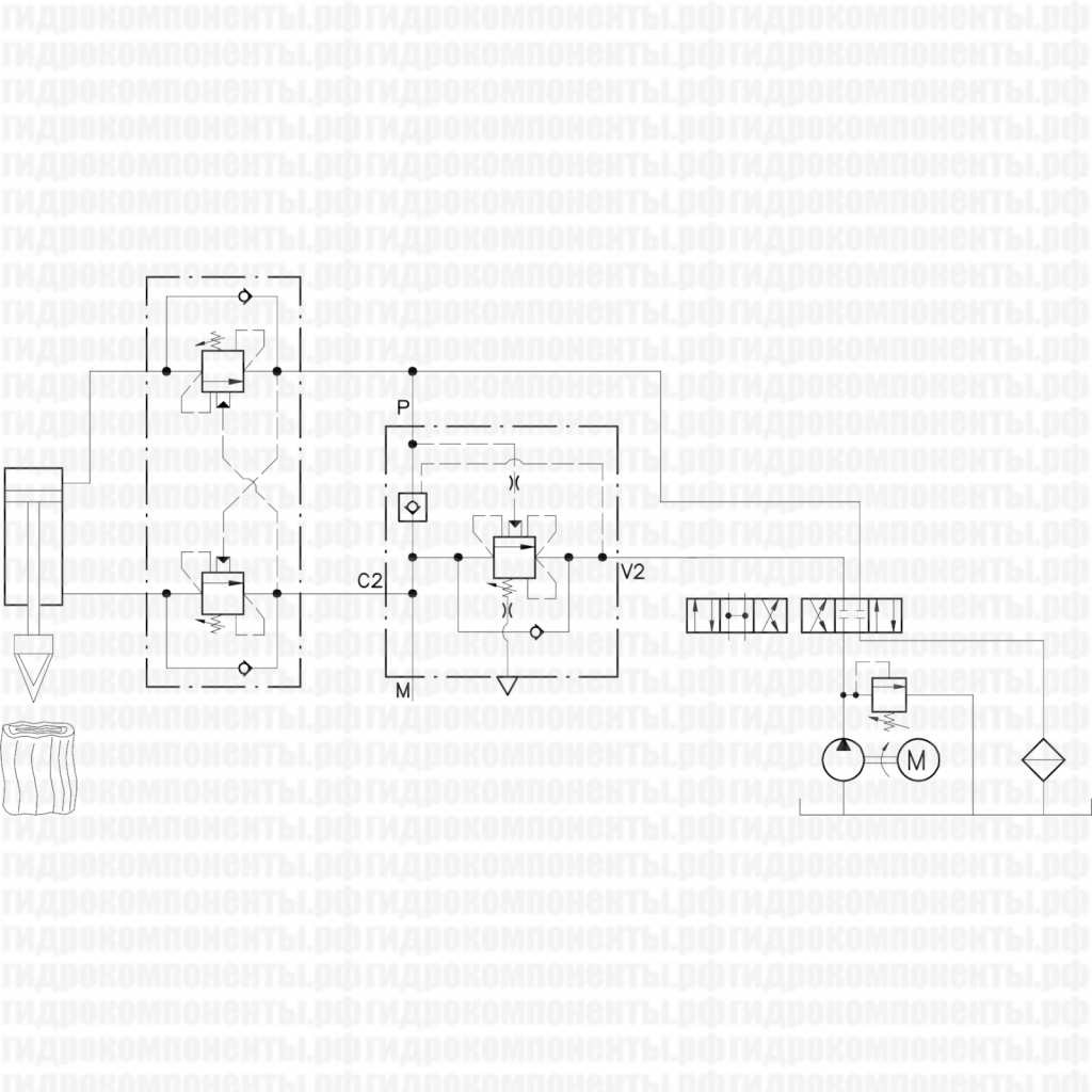 006.151.GX0 (A.VRSPOl-CC.34-G.X) Luen клапан удержания нагрузки с функцией рекуперации