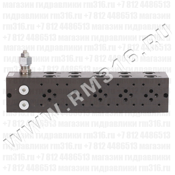 EM213/5X3F Плита CETOP 3 NG6, Ду=6 мм, с предохранительным клапаном под 5 гидрораспределителей