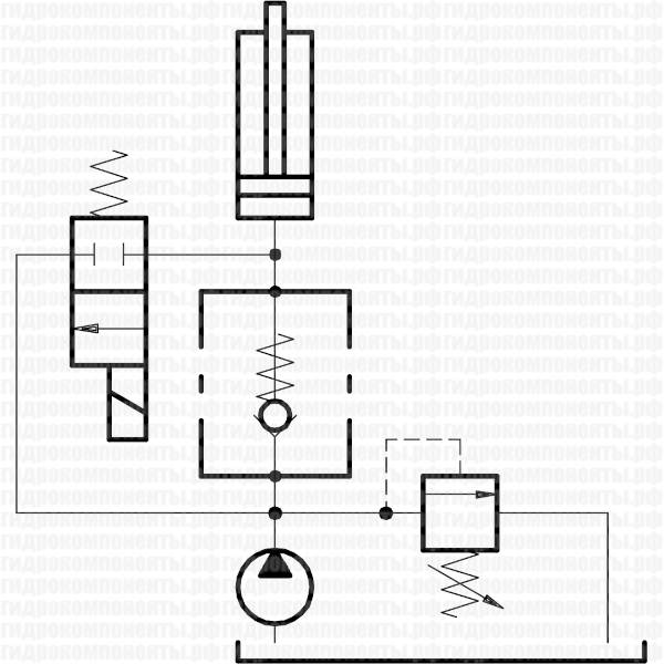 Как применяется картриджный обратный клапан в гидросистеме