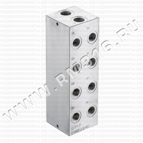 EAM233/4Y Eurofluid плита для четырех гидрораспределителей модульного монтажа EAM233/4Y Eurofluid монтажная плита CETOP 03, купить в магазине гидравлики