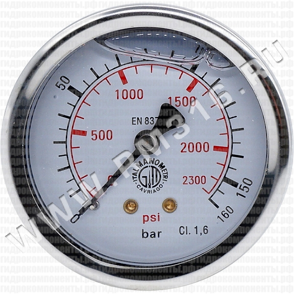 MGR-160-BAR/PSI-T (M638PBL160) Манометр виброустойчивый, осевое присоединение
