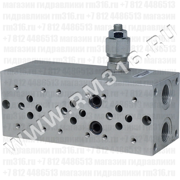 EAM233/3X2F Плита CETOP 3 NG6, Ду=6 мм, с предохранительным клапаном под 3 гидрораспределителя