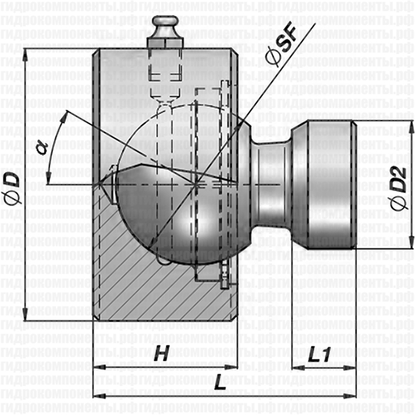 CSB ПОВОРОТНОЕ ШАРНИРНОЕ СОЕДИНЕНИЕ ДЛЯ ГИДРОЦИЛИНДРА CONTARINI