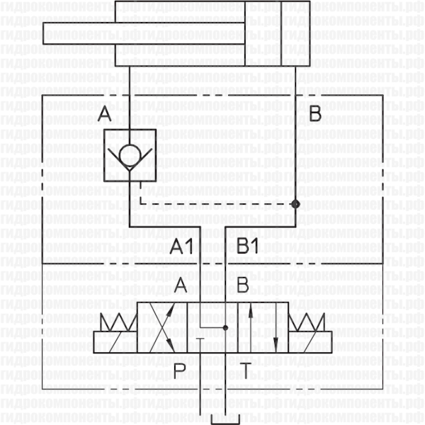 KR-013 ATOS Гидрозамок модульный, стандарт CETOP 5, Ду=10 мм KR-013 ATOS Гидроклапан (гидравлический клапан)