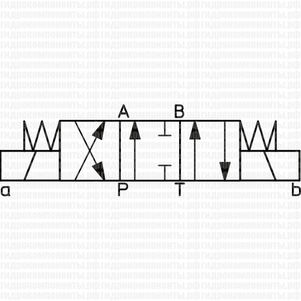 DHI-07116-X24DC (ATOS, Италия) Гидрораспределитель двухпозиционный четырехлинейный модульного типа, Ду = 6 мм (СЕТОР 03) с электроуправлением 24 В (DC), в комплекте с катушками DHI-07116 ATOS гидросхема
