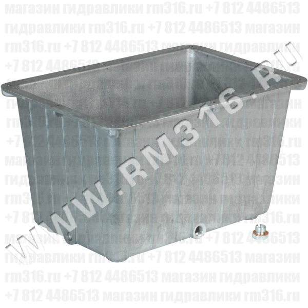 CP25M Гидравлический бак для маслостанции (алюминий), 25 литров, 490x340x285 мм, в комплекте с уплотнением GCP25, без крышки (OMT, Италия)