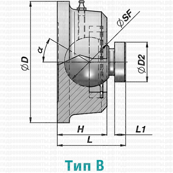 CSB00 ПОВОРОТНОЕ ШАРНИРНОЕ СОЕДИНЕНИЕ ДЛЯ ГИДРОЦИЛИНДРА CONTARINI