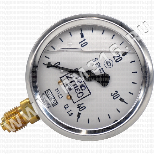 213.53.063 (0-40 бар, рад.) Манометр виброустойчивый с первичной поверкой, радиальное присоединение