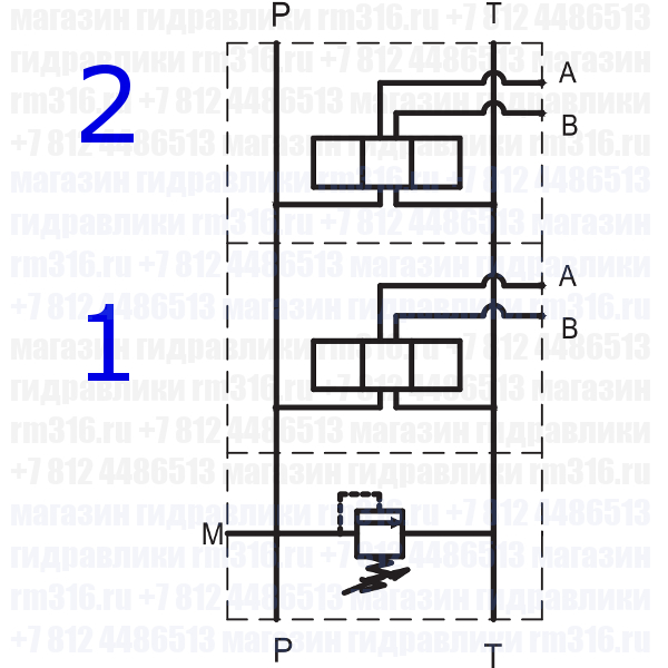 BM2AC2 CETOP 03 (Ду = 6 мм)