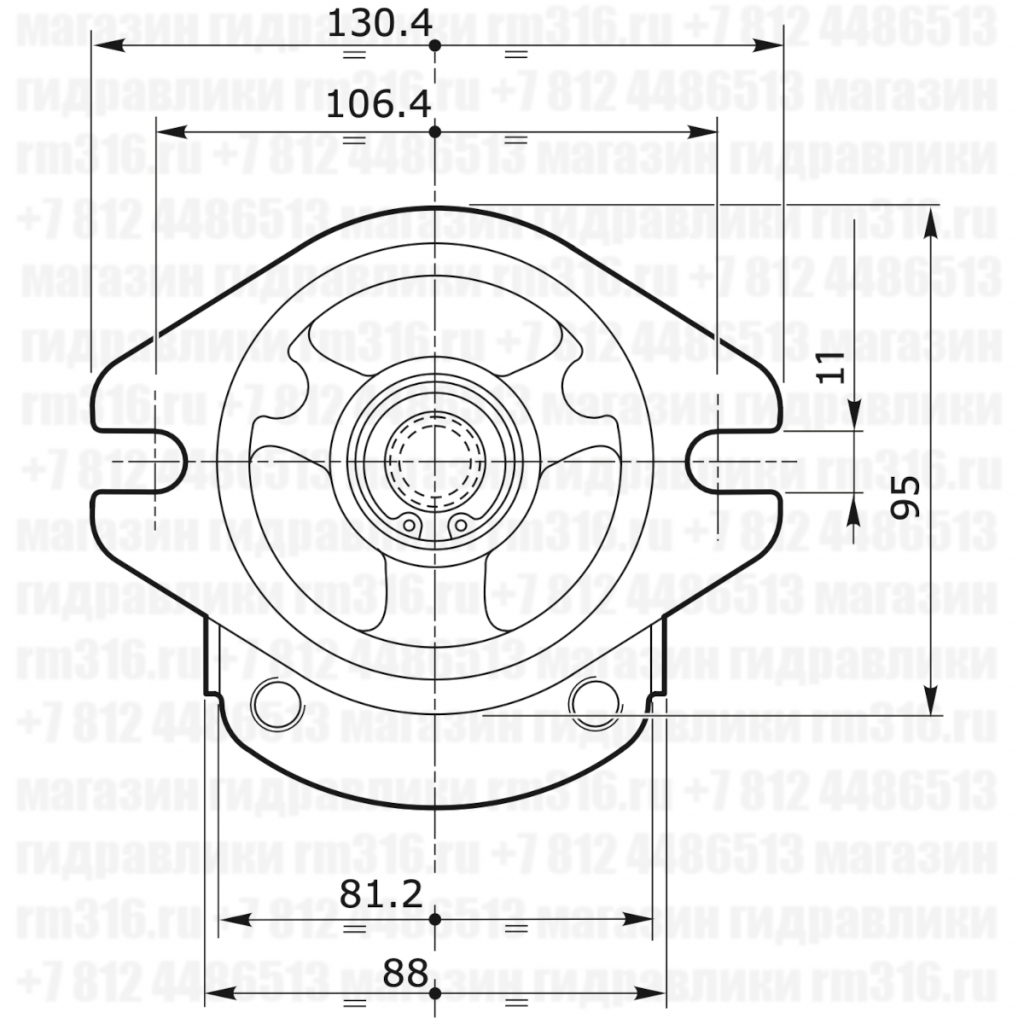 Galtech насос с фланцем SAE